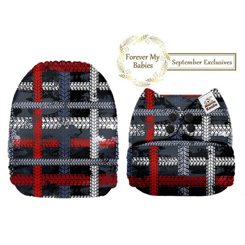 CLEARANCE!!! Mama Koala Cloth Diaper - Tire Track Plaid Exclusive - IN STOCK - Final Sale
