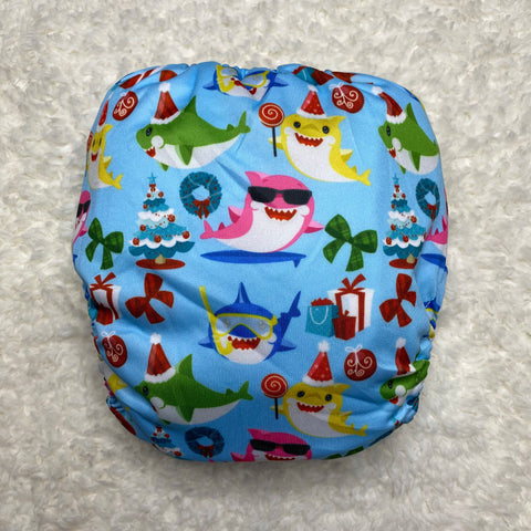 IN-STOCK Forever My Babies Cloth Diaper - Lil Shark Christmas