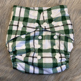 IN-STOCK Forever My Babies Cloth Diaper - Green Plaid