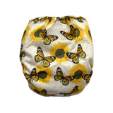 IN-STOCK Forever My Babies Cloth Diaper - Butterflies & Sunflowers (Upright Print on Front & Back)