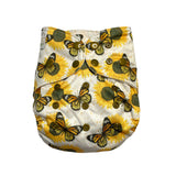 IN-STOCK Forever My Babies Cloth Diaper - Butterflies & Sunflowers (Upright Print on Front & Back)