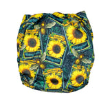 IN-STOCK Forever My Babies Cloth Diaper - Sunflower Seed Packets & Bees (Upright Print on Front & Back)