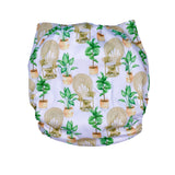 IN-STOCK Forever My Babies Cloth Diaper - Boho Peacock Chairs & House Plants (Upright Print on Front & Back)