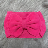 IN-STOCK Large Headband Bow in Stretchy Waffle Fabric