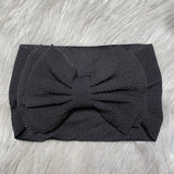 IN-STOCK Large Headband Bow in Stretchy Waffle Fabric