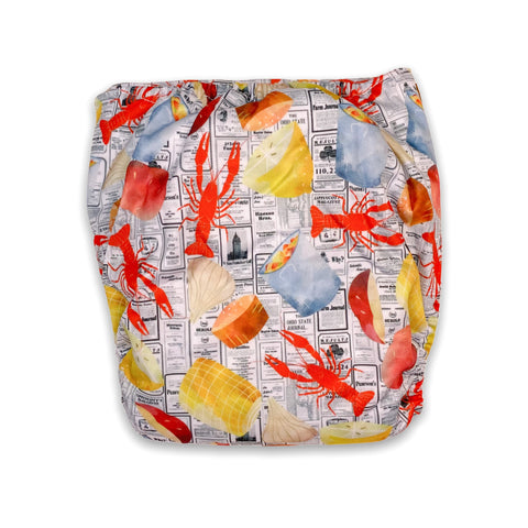 IN-STOCK Forever My Babies Cloth Diaper - Lobster Boil (Upright Print on Front & Back)
