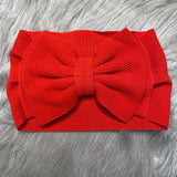 IN-STOCK Large Headband Bow in Stretchy Waffle Fabric