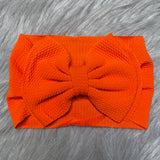 IN-STOCK Large Headband Bow in Stretchy Waffle Fabric